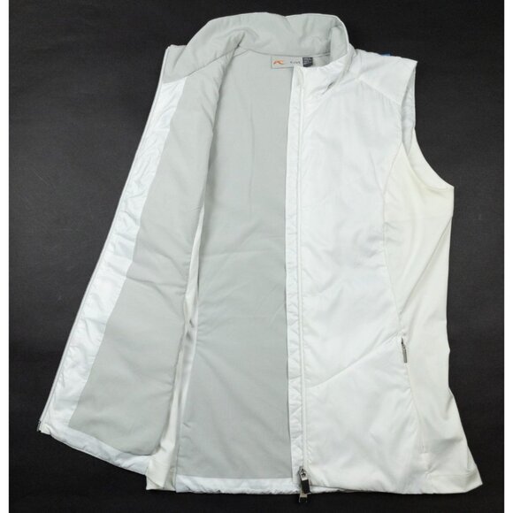 KJUS Radiation Vest Women's Small 36 White Full Zip Golf Puffer Lightweight - Picture 2 of 16